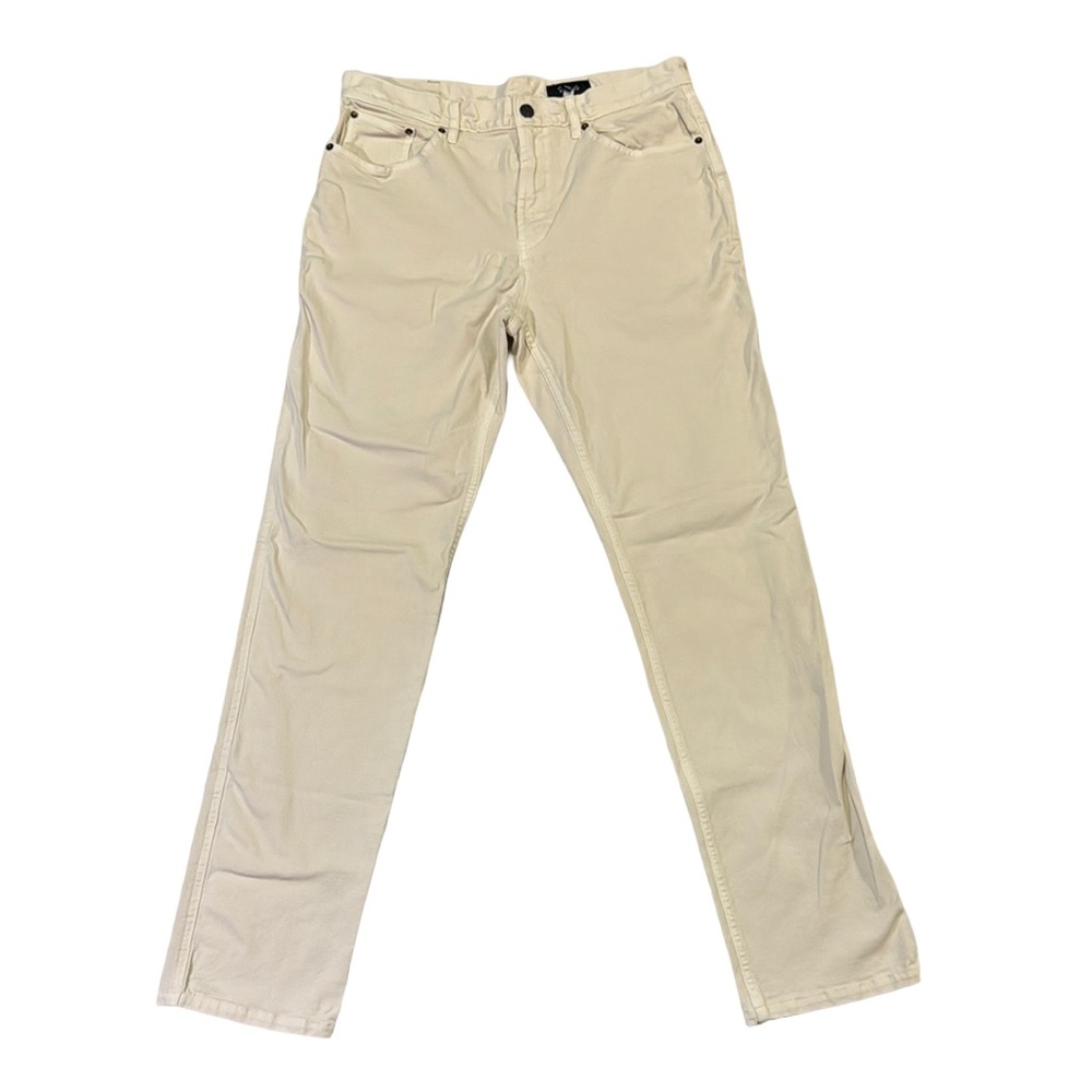 Rails mens 32x32 ivory colored slim fit designer denim jeans EUC